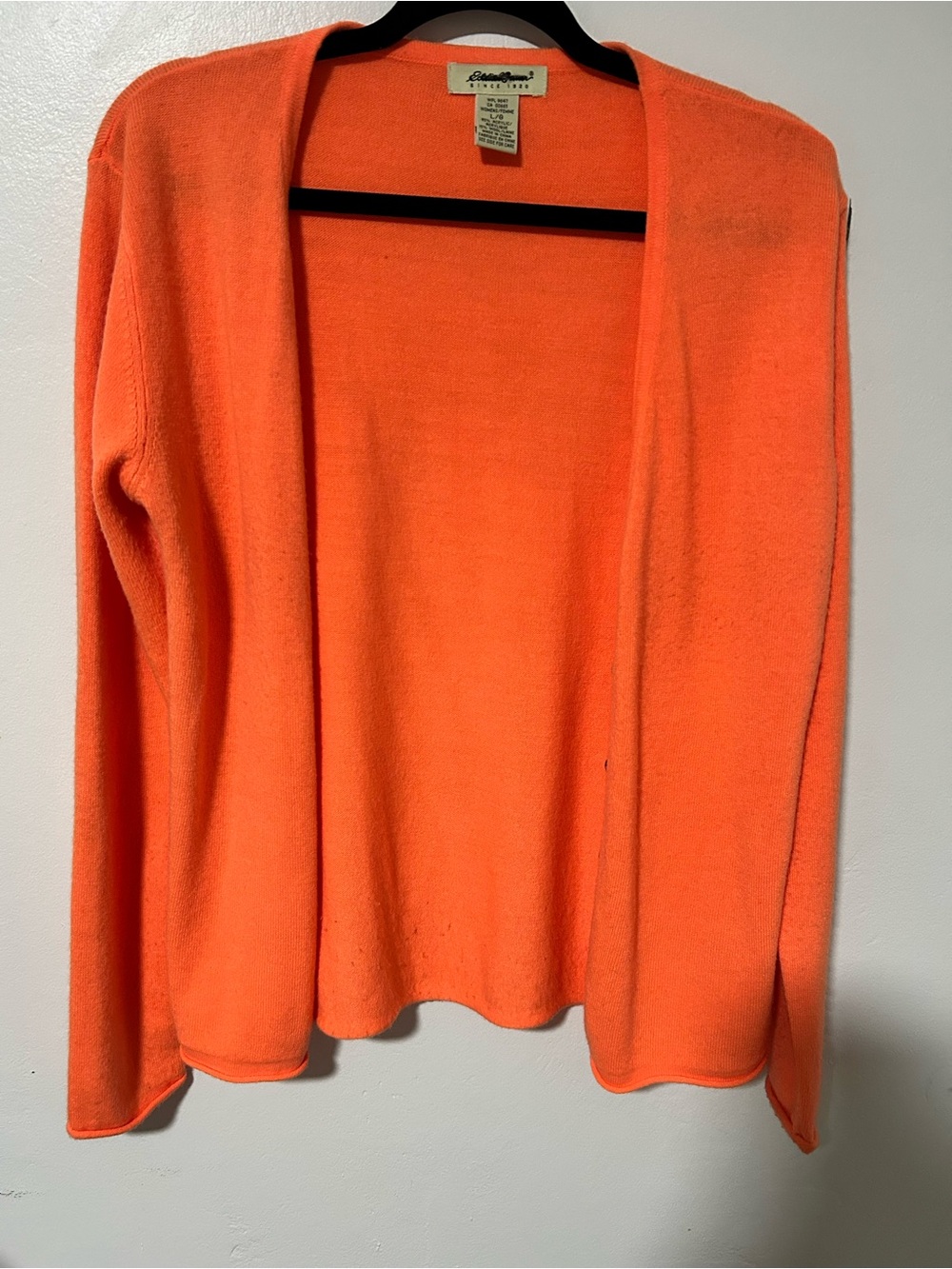 Y2K Eddie Bauer Orange Button-Front Women's Cardigan